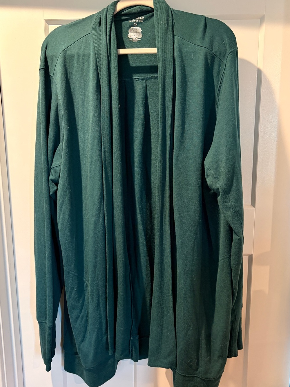 NWOT Tek Gear Women’s Plus Size 3x Forest Green Open Front Cardigan